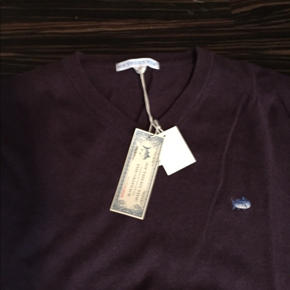 NWT Mens Southern Tide V Neck Sweater Raspberry - Picture 1 of 3
